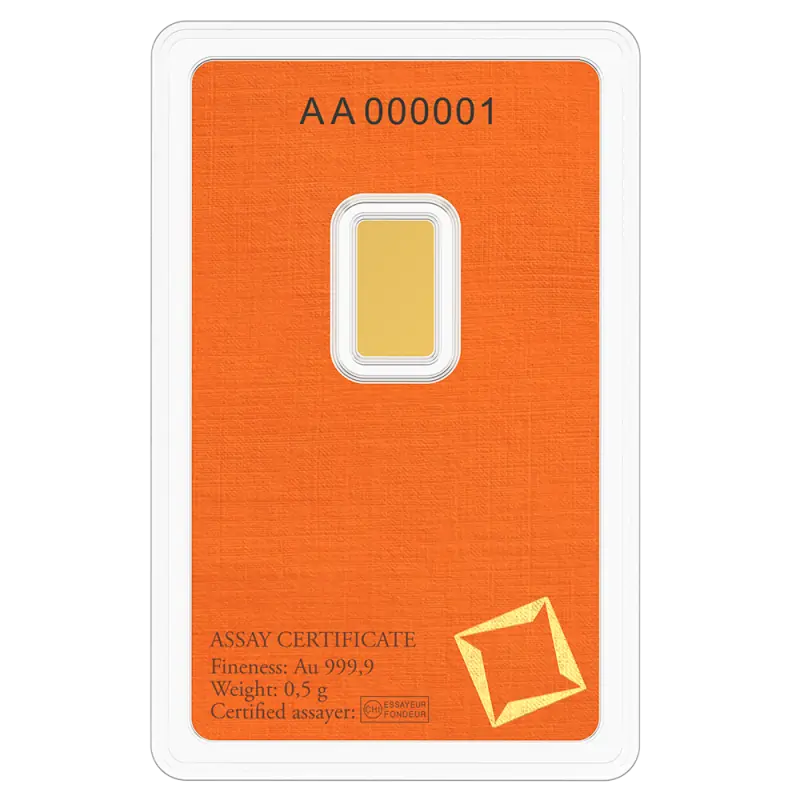 0.5g Kuldplaat | Valcambi - pilt 2