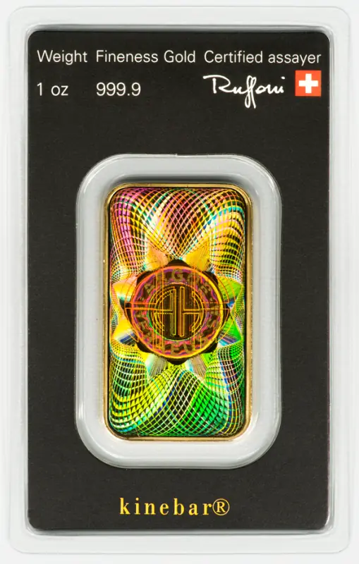 1 oz золотой слиток Argor-Heraeus Kinebar — изображение 1