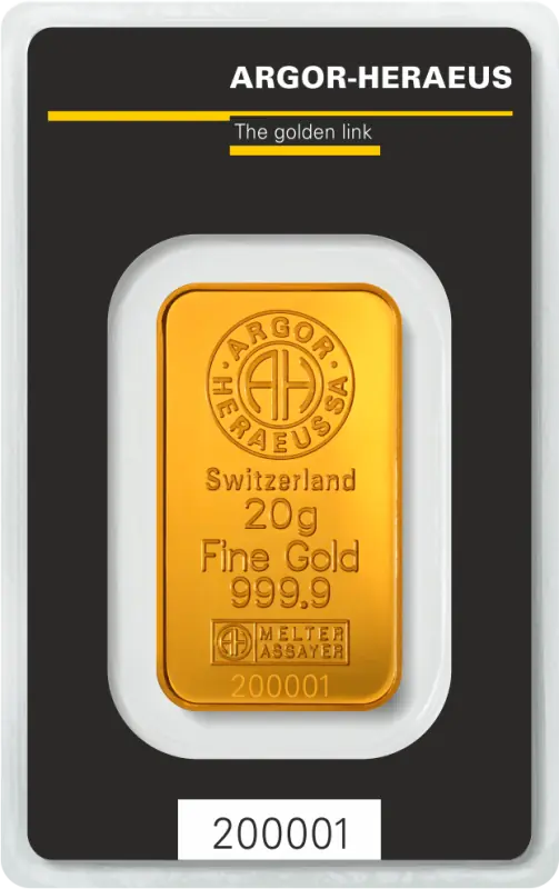 20g Kuldplaat | Argor-Heraeus | Kinebar - pilt 2