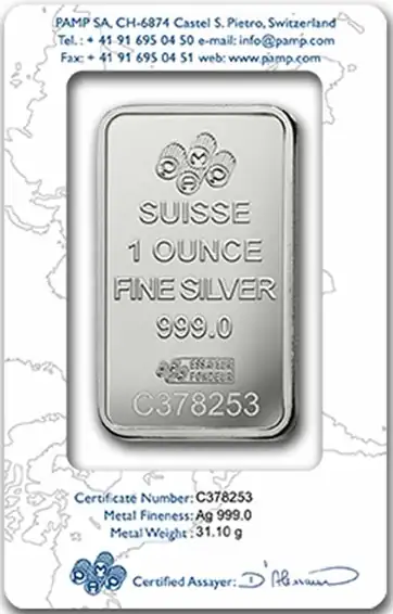 1 oz Silver Bar | PAMP | Lady Fortuna - image 2