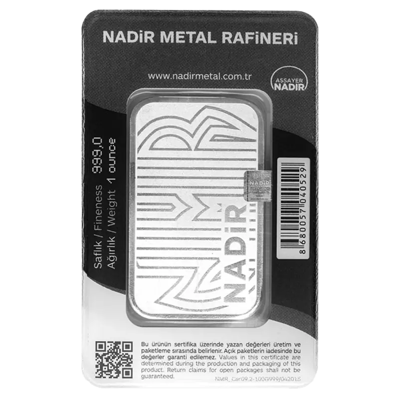 1 oz Silver Bar | Nadir Metal Rafineri — изображение 2