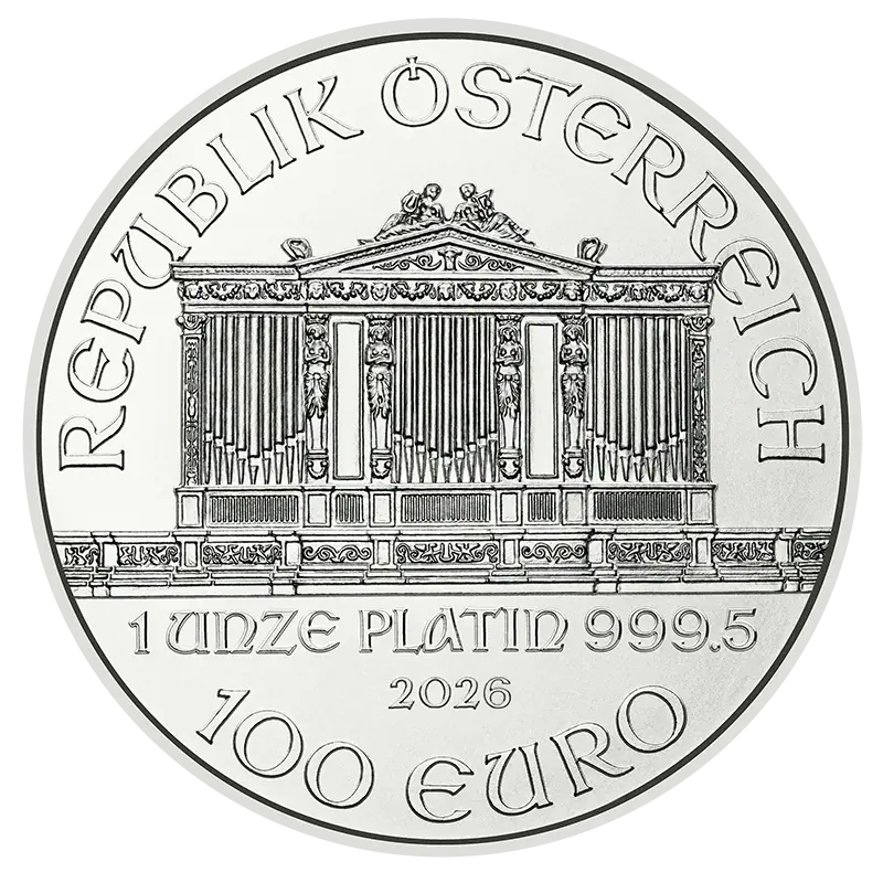1 oz Платиновая монета Венская филармония | 2026 — изображение 1