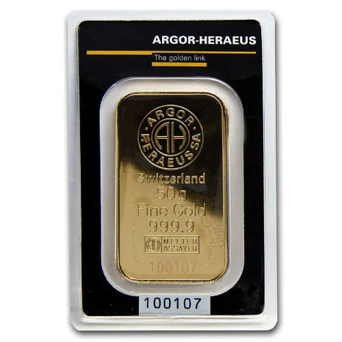 50g Kuldplaat | Argor-Heraeus | Kinebar - pilt 2