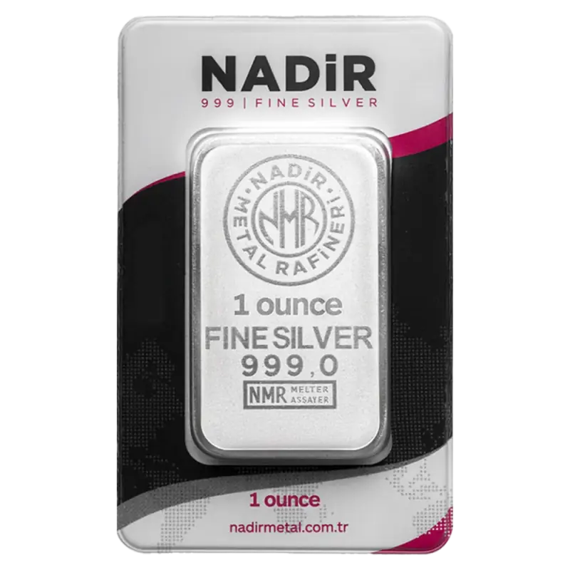 1 oz Silver Bar | Nadir Metal Rafineri — изображение 1