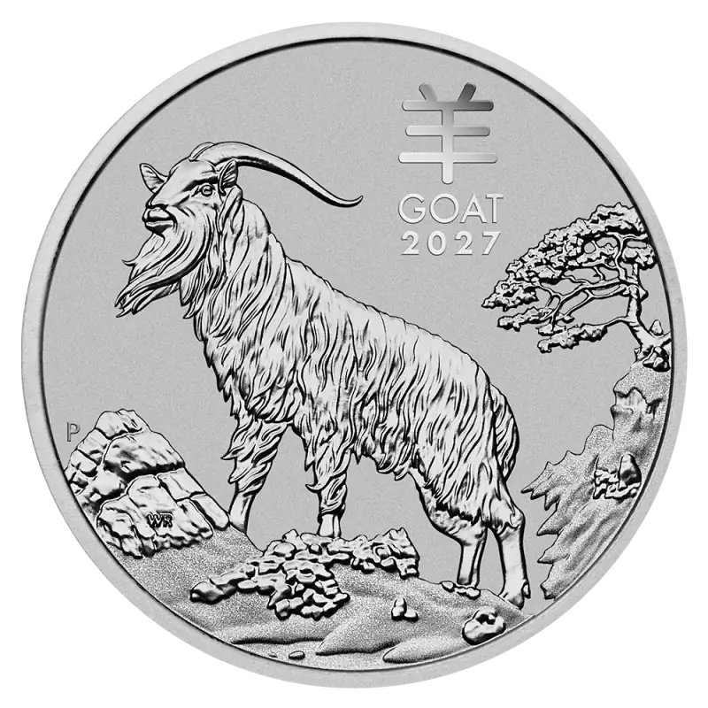 1 oz Lunar III Goat Platinum Coin | 2027 - image 1