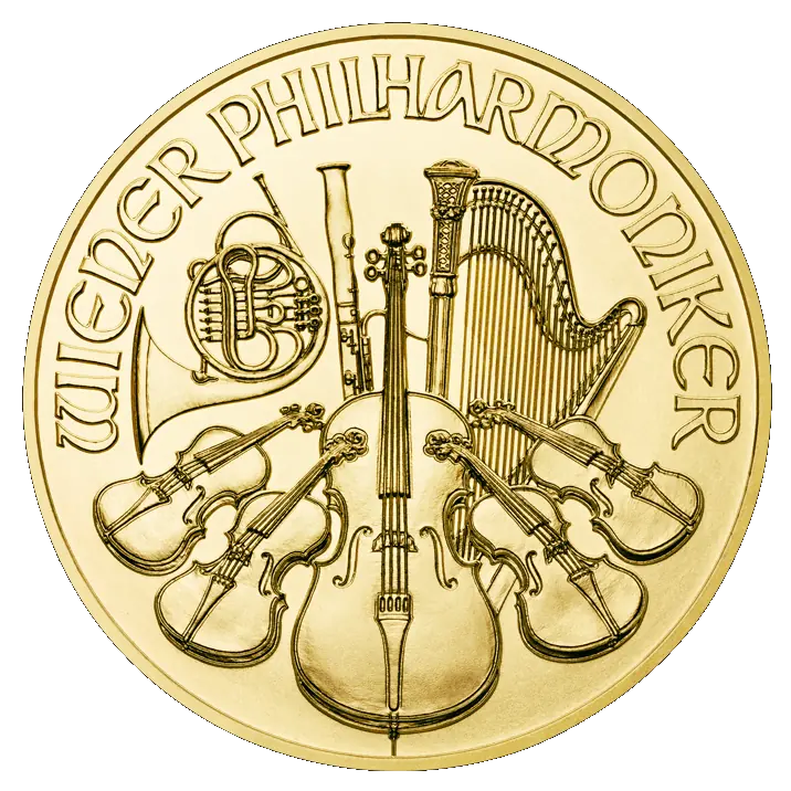 1/10 oz Золотая монета Vienna Philharmonic | Pазные годы — изображение 1