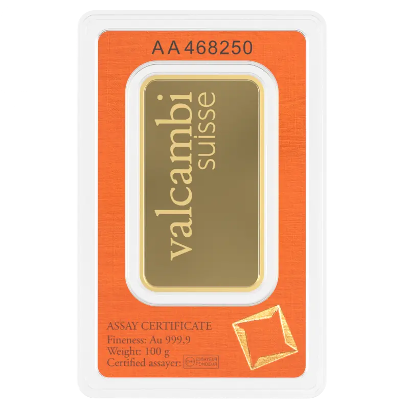 Золотой слиток Valcambi 100 g - pilt 2