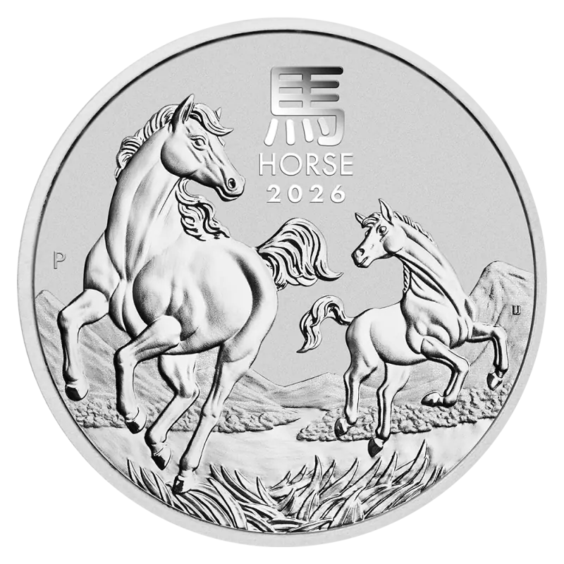 5 oz Lunar III Hobuseaasta Hõbemünt | 2026 - pilt 1