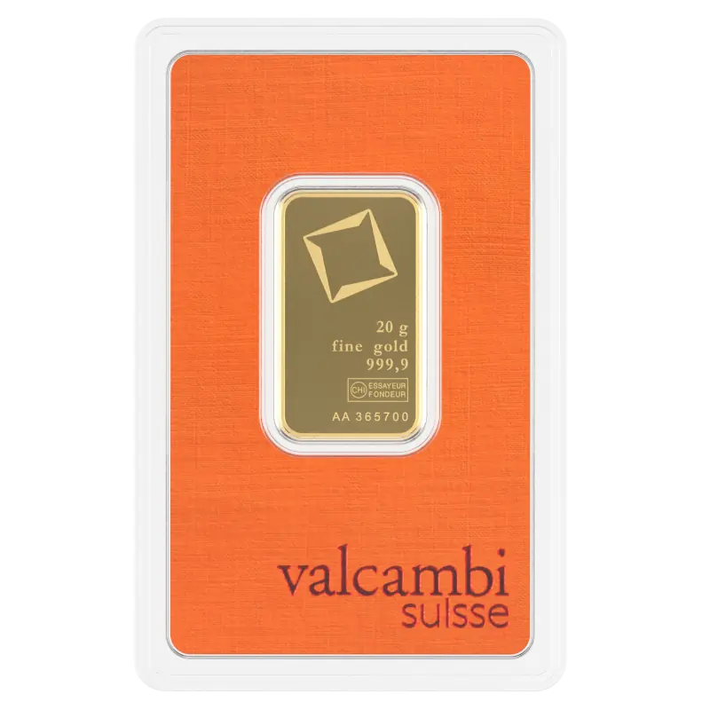 20 g золотой слиток Valcambi — изображение 1