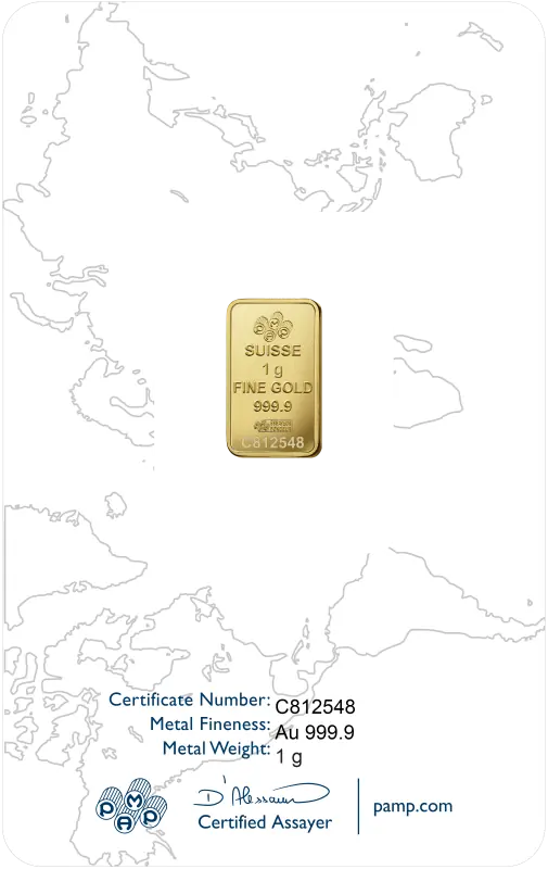 1 g золотой слиток PAMP Rose — изображение 2