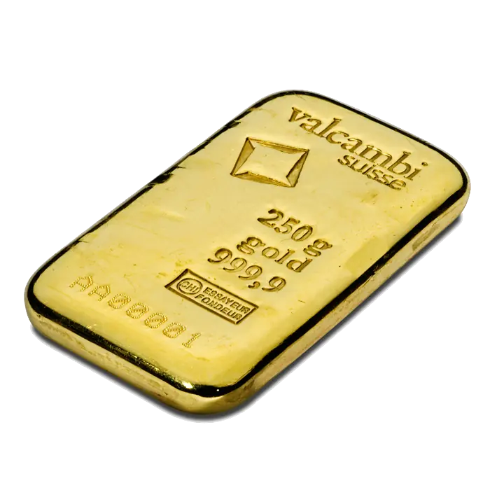 250g Gold Bar | Valcambi | Casted - image 2