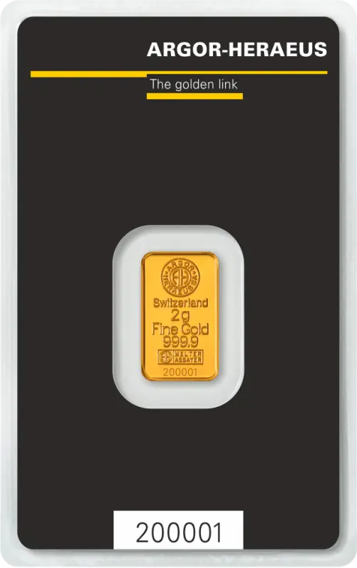 2g Kuldplaat | Argor-Heraeus | Kinebar - pilt 2