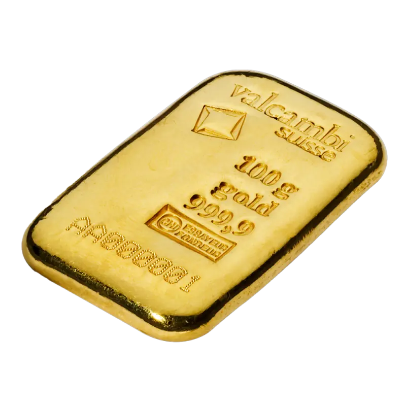 100g Gold Bar | Valcambi | Valatud - pilt 2
